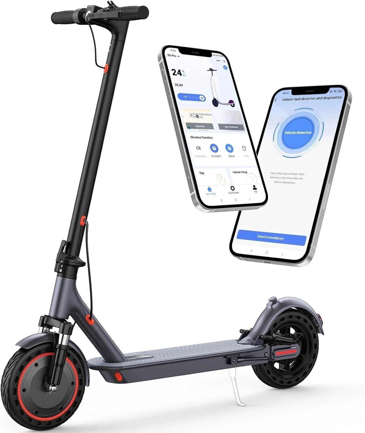 Folding Electric Scooter with Dual Suspension Braking System 10" Wheels 500 Watts