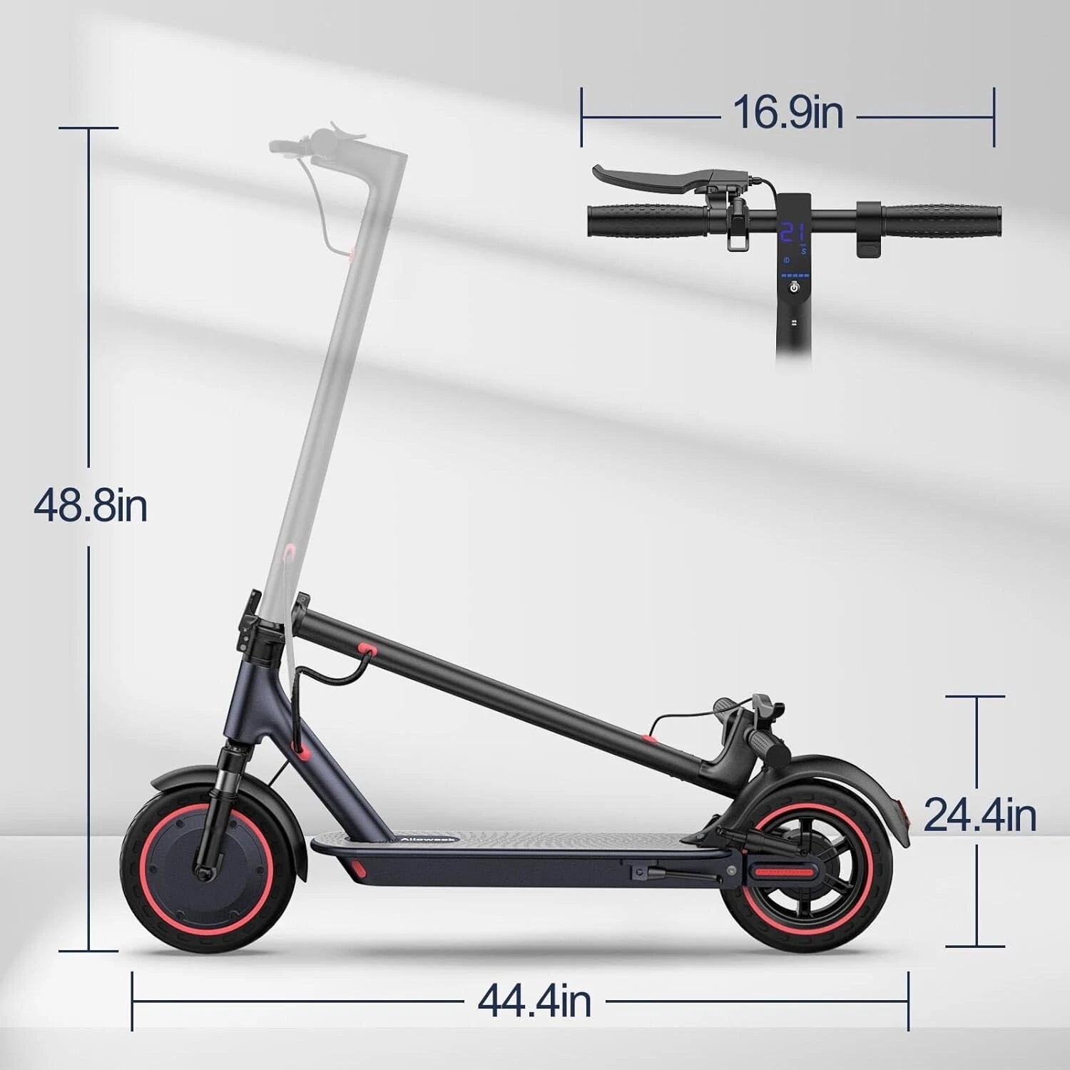 Folding Electric Scooter with Dual Suspension Braking System 10" Wheels 500 Watts